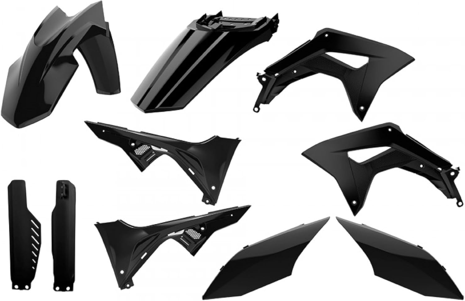 Polisport Motocross (MX) Replica Plastic Kit for Honda CRF 150L (2017-25) Dirt Bike – OEM Quality, Durable, Flexible & Perfect Fit – Black
