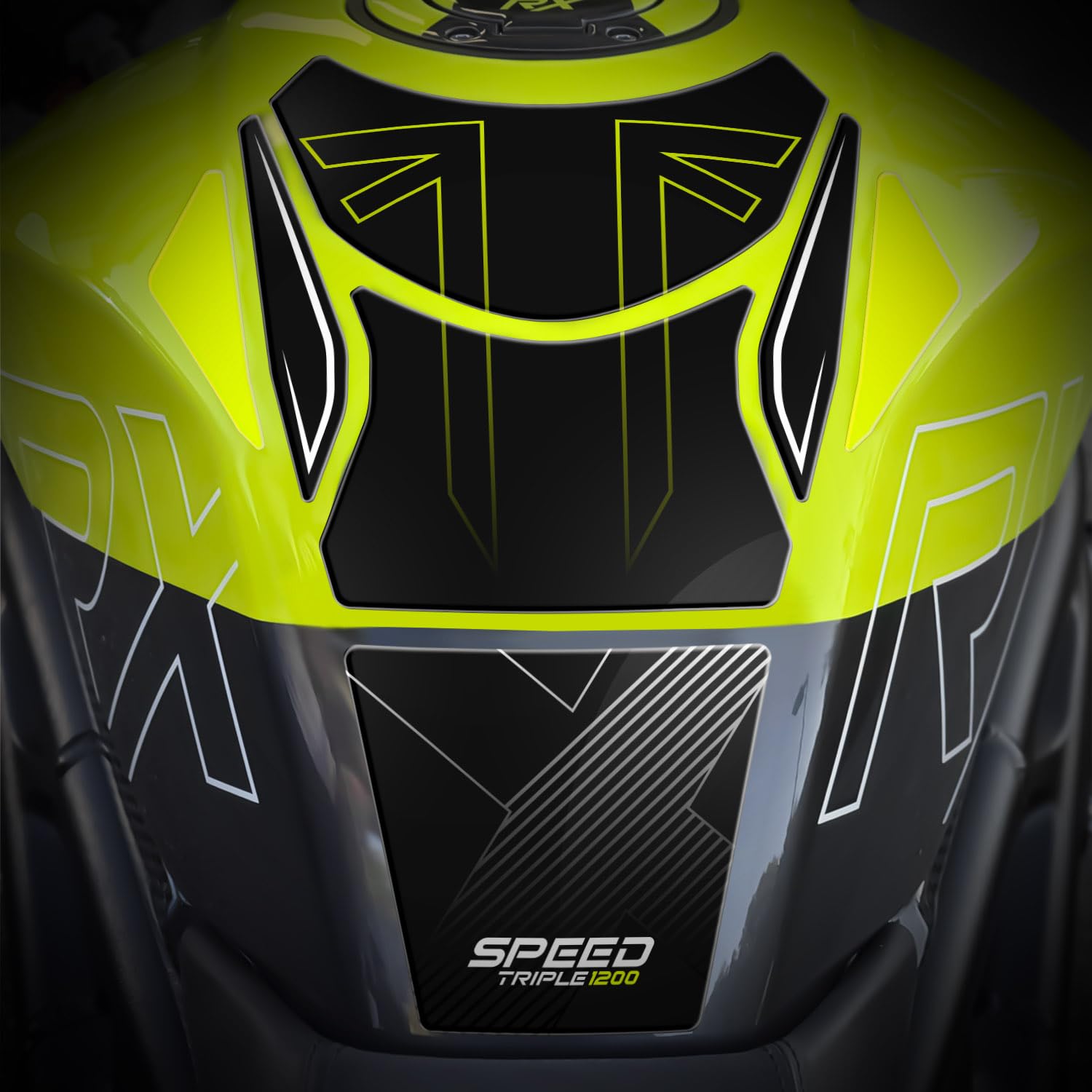 Pare-brise Triumph Speed Triple 1200 RX 2025 Az Graphishop résine 3D