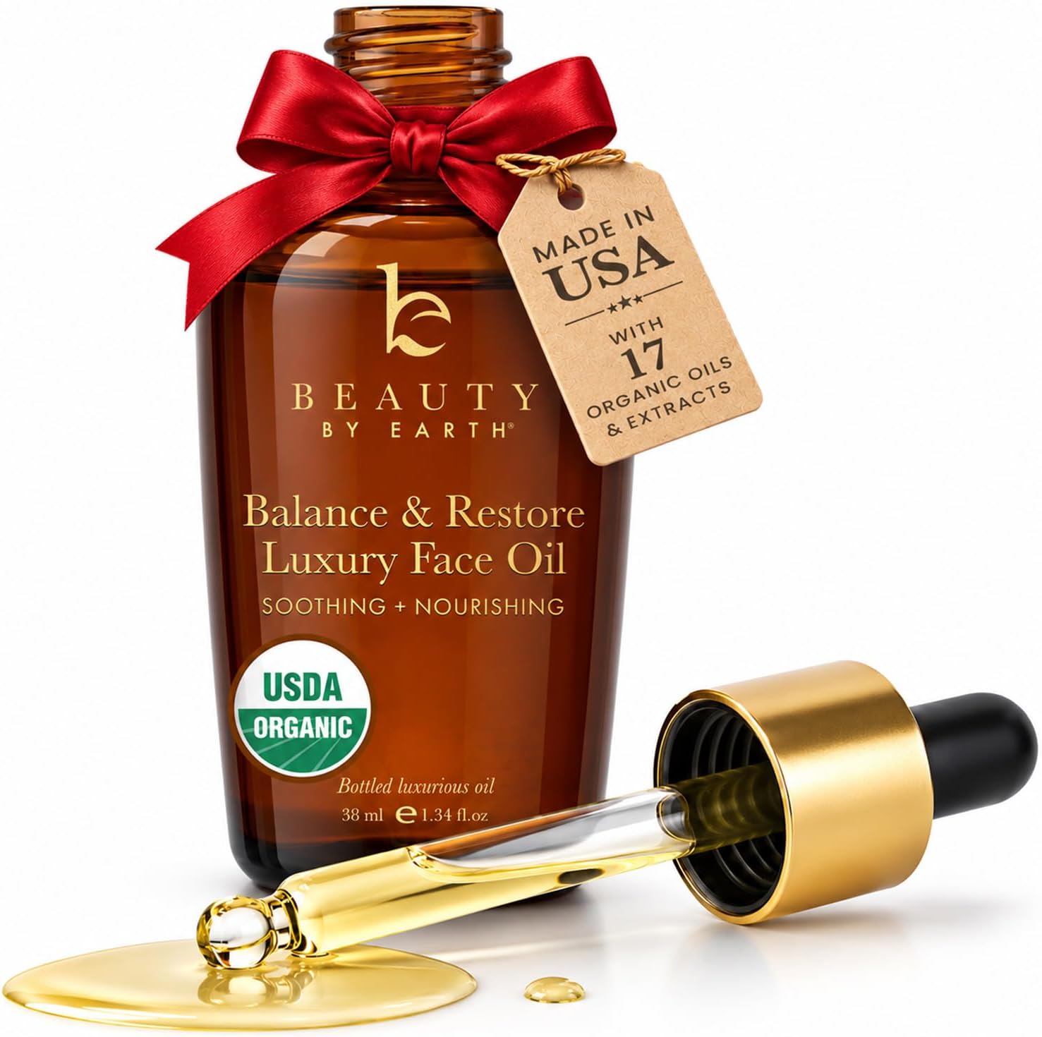 USDA Organic Face Oil - USA Made with Natural & Organic Ingredients