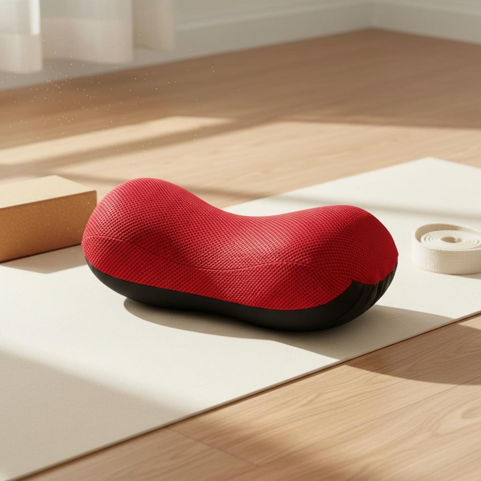 2 Pezzi Cuscino Pelvico Supporto Ergonomico Cuscino Allenamento Colonna Portatile Attrezzatura Fitness per Riabilitazione, Esercizi di Flessibilità, Blu