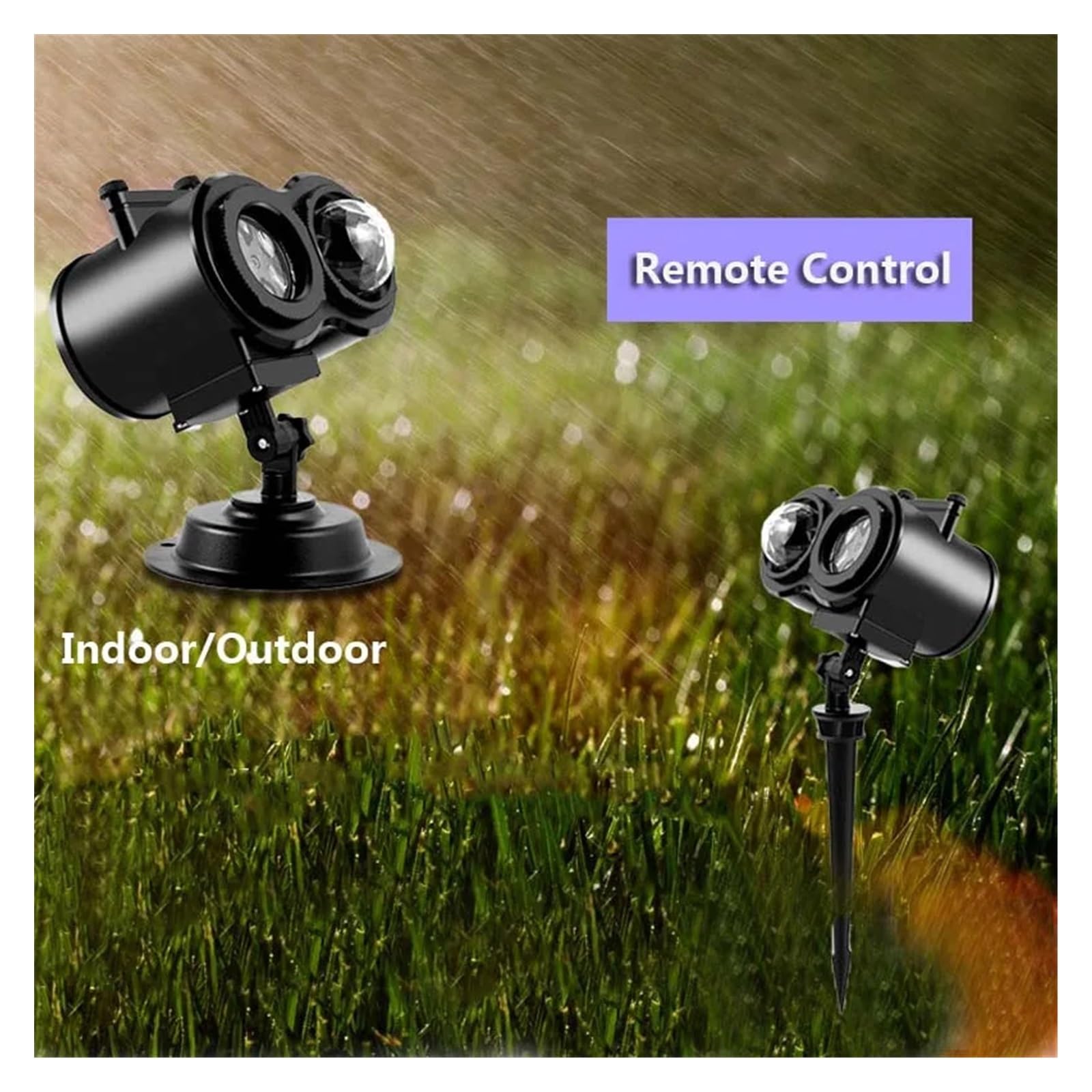 Proiettore natalizio per esterni, Luci del proiettore di Halloween Lampada da giardino for esterni con luce rotante a LED 16 modelli Lampada effetto prato for decorazioni natalizie di Halloween