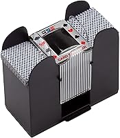 Vista 1 de GSE Games & Sports Expert Barajador Automático de 6 Barajas, Máquinas Mezcladoras Operadas con Batería para Cartas de Juego, Blackjack, Texas