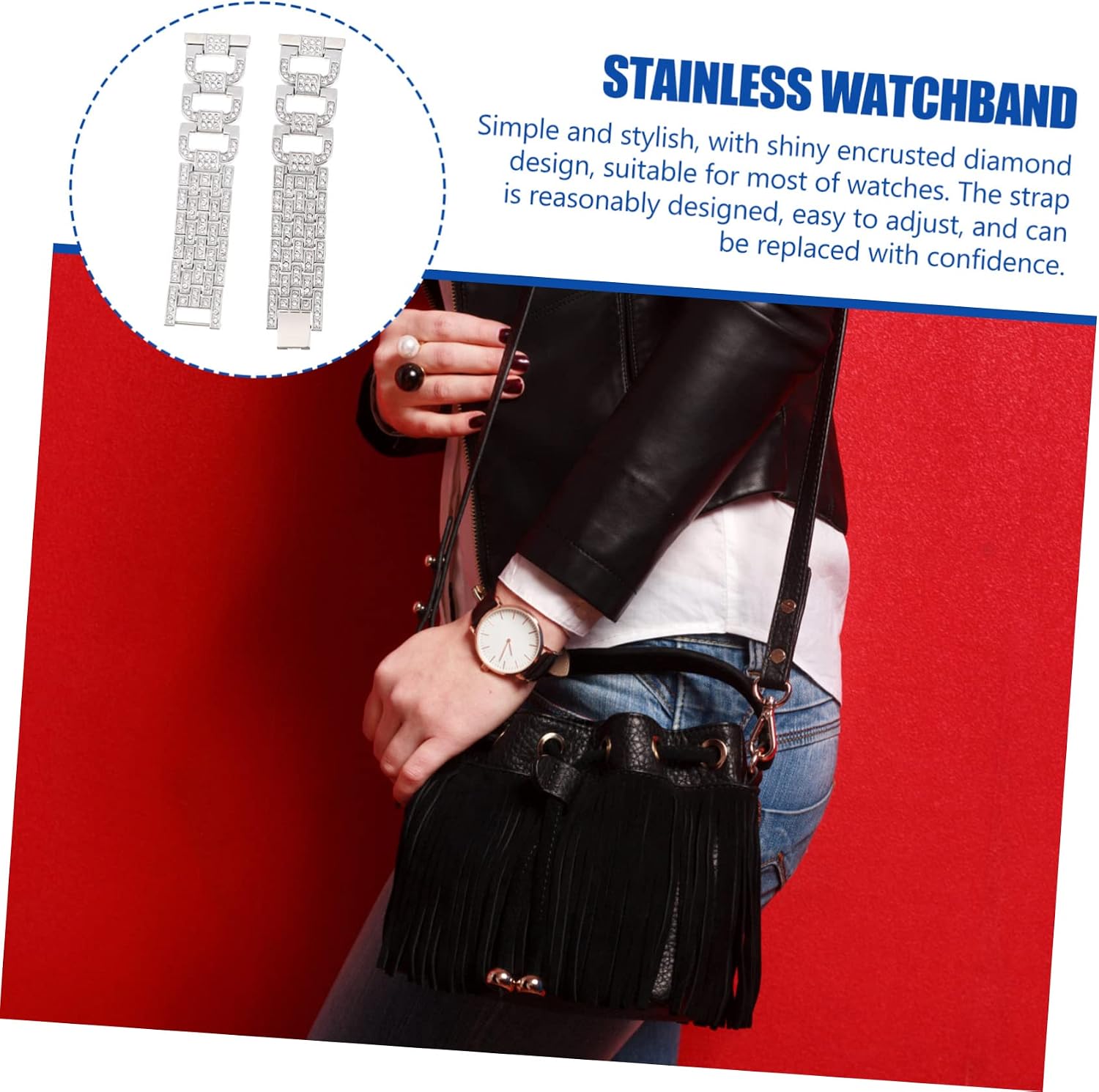 BESPORTBLE 1pc Stylish Embedded Watchband for Watch Wrist Strap Easy Installation Durable Elegant Design