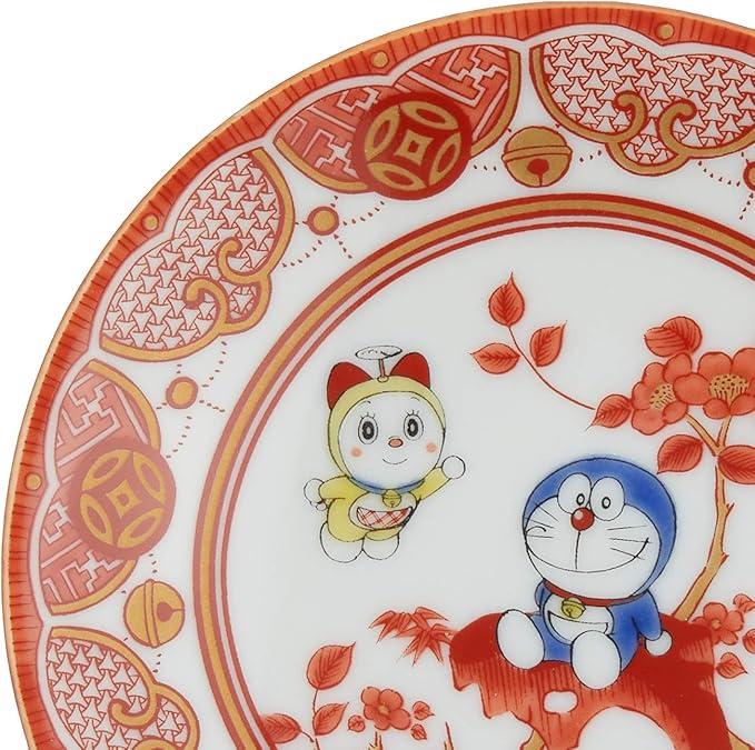 Plato Pequeño Doraemon Kutani Ware Estilo Iidaya miniatura 6