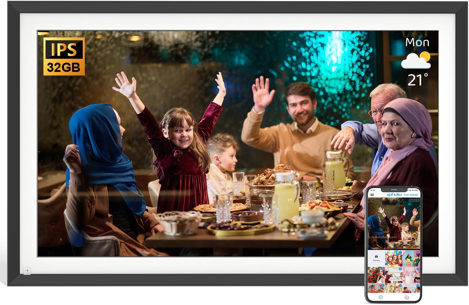 NIX Lux 13 Inch Digital Picture Frame (NonWiFi) with Real