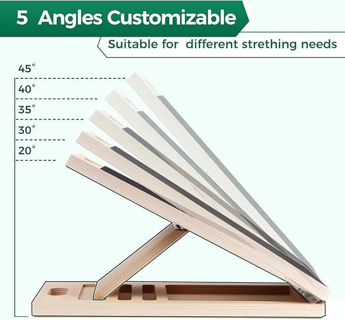 Slant Board para estiramiento de pantorrillas, cuña de madera, 300 lb miniatura 3
