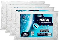 kit 4 pçs travesseiro nasa up 3 p/fronhas 50x70 cm - Fibrasca, Branco