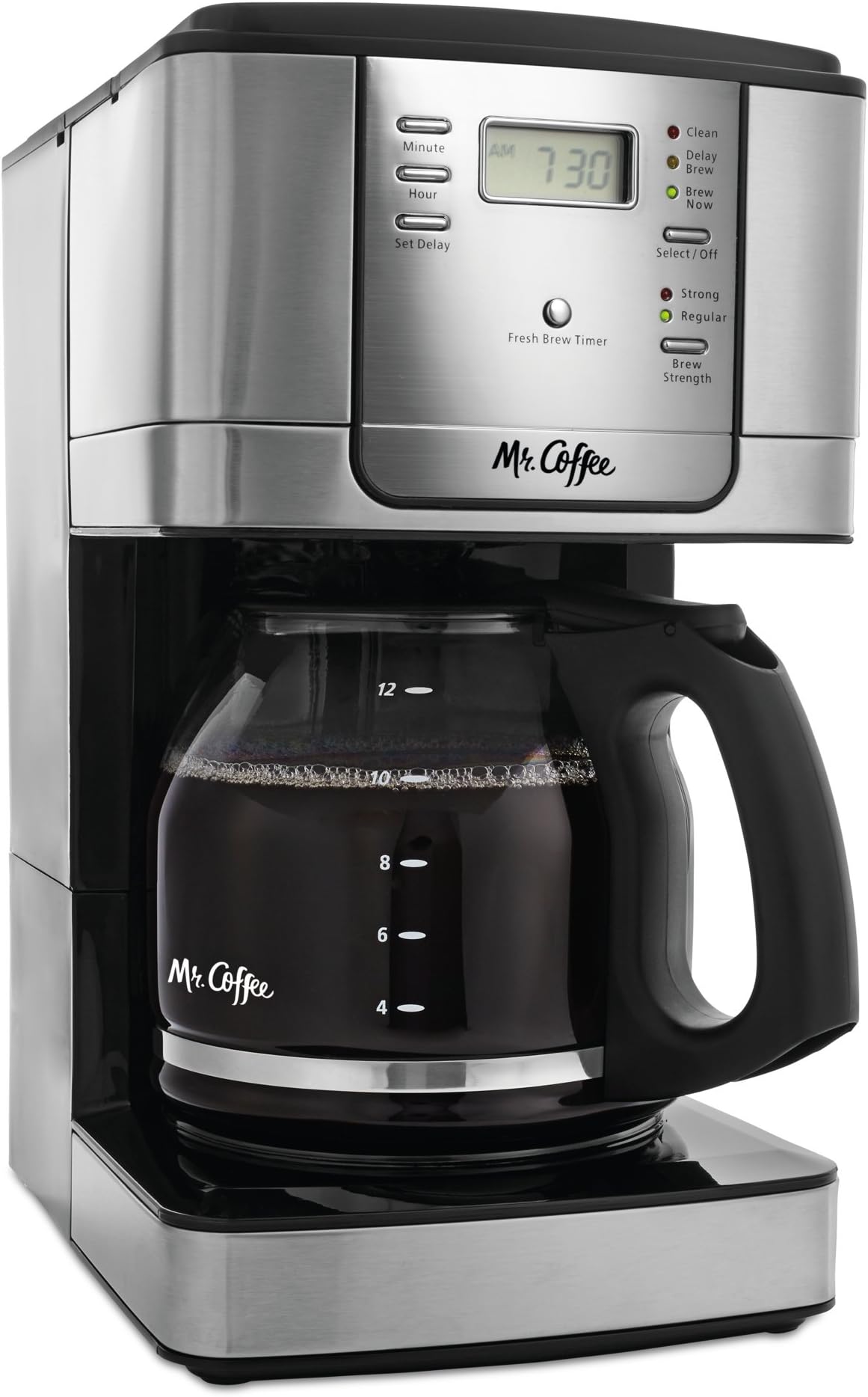 Mr. Coffee12-Cup Programmable Coffee Maker, Stainless Steel