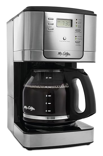 Mr. Coffee JWX31 12-Cup Programmable Coffeemaker, Stainless Steel by Mr. Coffee