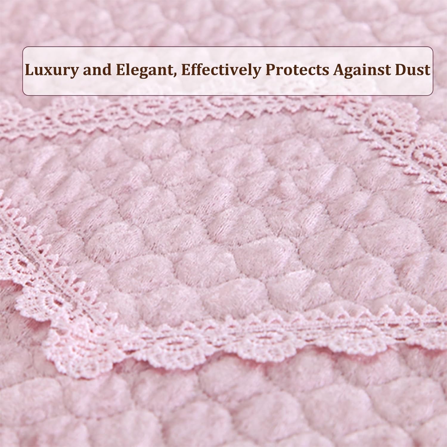 Velvet Embroidery Toilet Mat,Soft Lace Toilet Seat Cover/Lid Cover/Tank Cover Set,Lace Thicker Toilet Seat Cushion,All Seasons,3 Pieces(F)