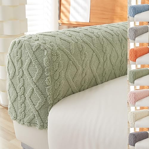 Miniatura 19 de Fundas para Brazos de Sofá y Fundas para Brazos de Sillón Juego de 2 - Protectores Elásticos para Reposabrazos de Sofá con Agarre Antideslizante