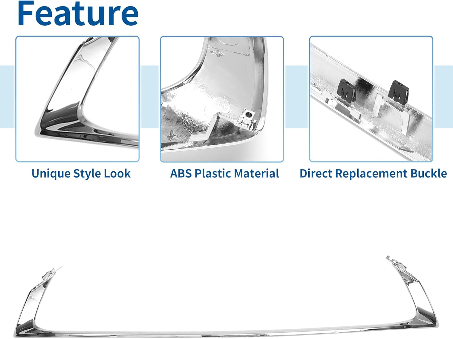 X AUTOHAUX Front Lower Grille Trim Hood Bumper Grille Grill for Lexus ES 250 2023 2024 No.5312206090 Front Lower Bumper Kidney Grille Grill Chrome Silver Tone