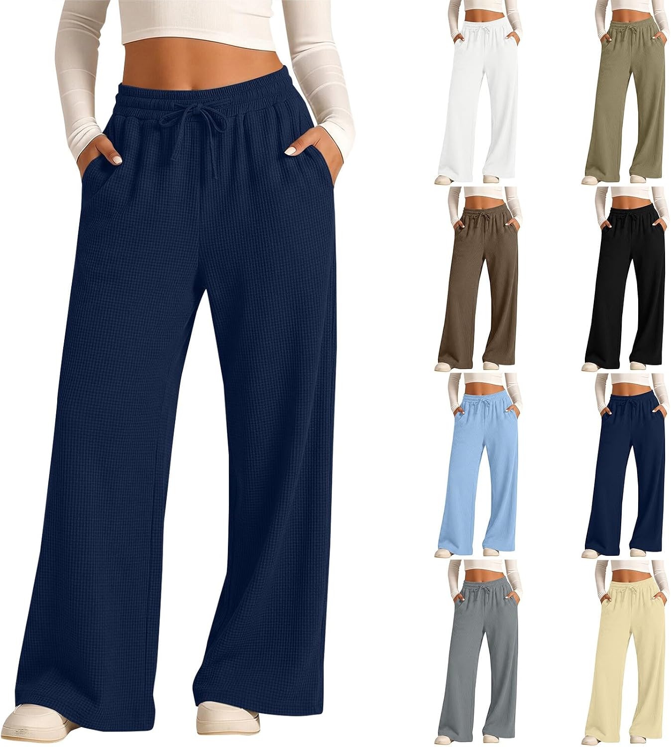 Girl's Baggy Sweatpants Letter Patched Wide Leg Pants Trendy Elastic Waist Long Trousers Joggers