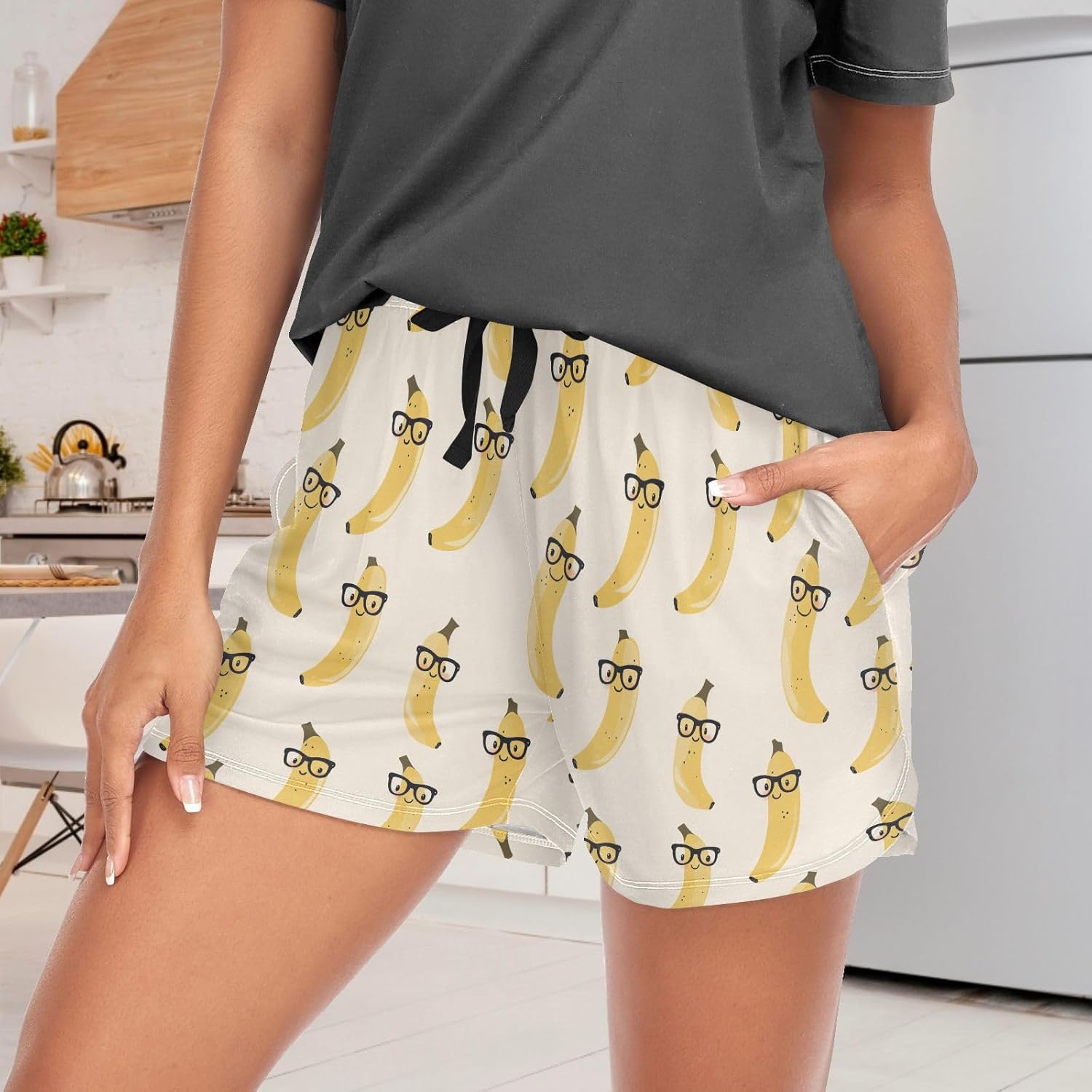 Women's Pajamas Shorts Lounge Sleep Bottoms Soft Pj Boxer Short Pants with Pockets - Image 2