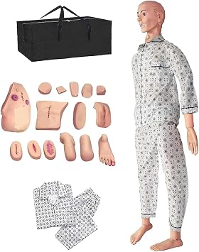 Professional Patient Care Manikin, Life Size 170cm/5.57ft, PVC, Female, Nursing Training Manikin, Medical Educator, Healthcare Professional, Adult