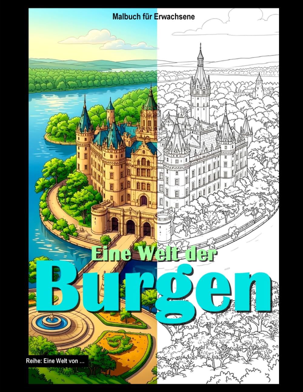 Eine Welt der Burgen: Malbuch für Erwachsene