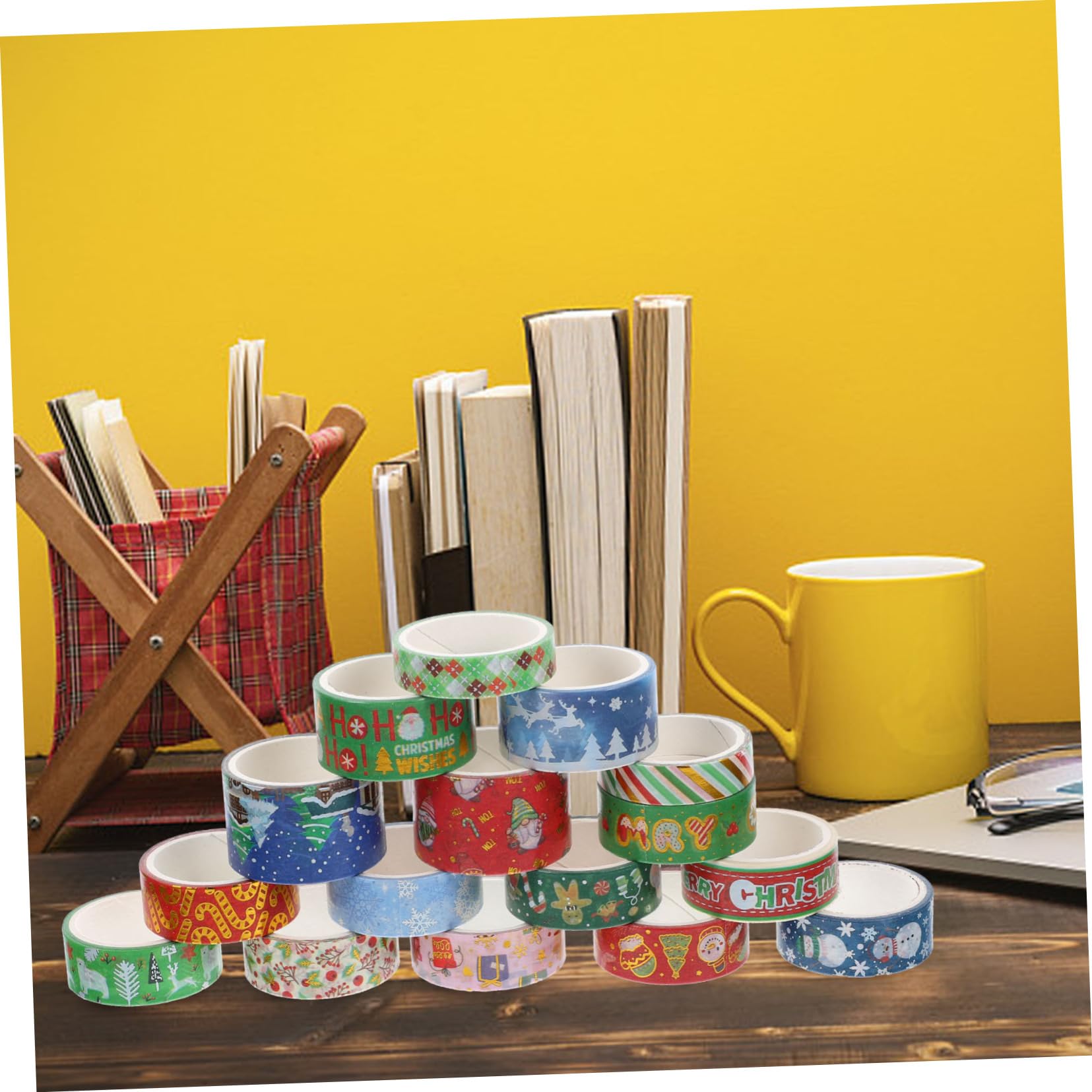 Tofficu Set Di 3 Nastri Washi - Sottili Decorativi Facili Da Applicare Ideali Per Lavori Artigianali Studenti Compleanni E Festività 16 * 3