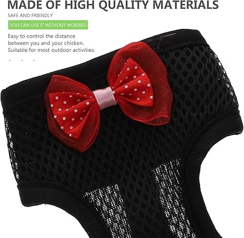 Miniatura 4 de balacoo Arnés de pollo – Cuerda de tracción de pollo, elástico, transpirable, ajustable, arnés para mascotas, lavable, juego de mascotas de Navidad