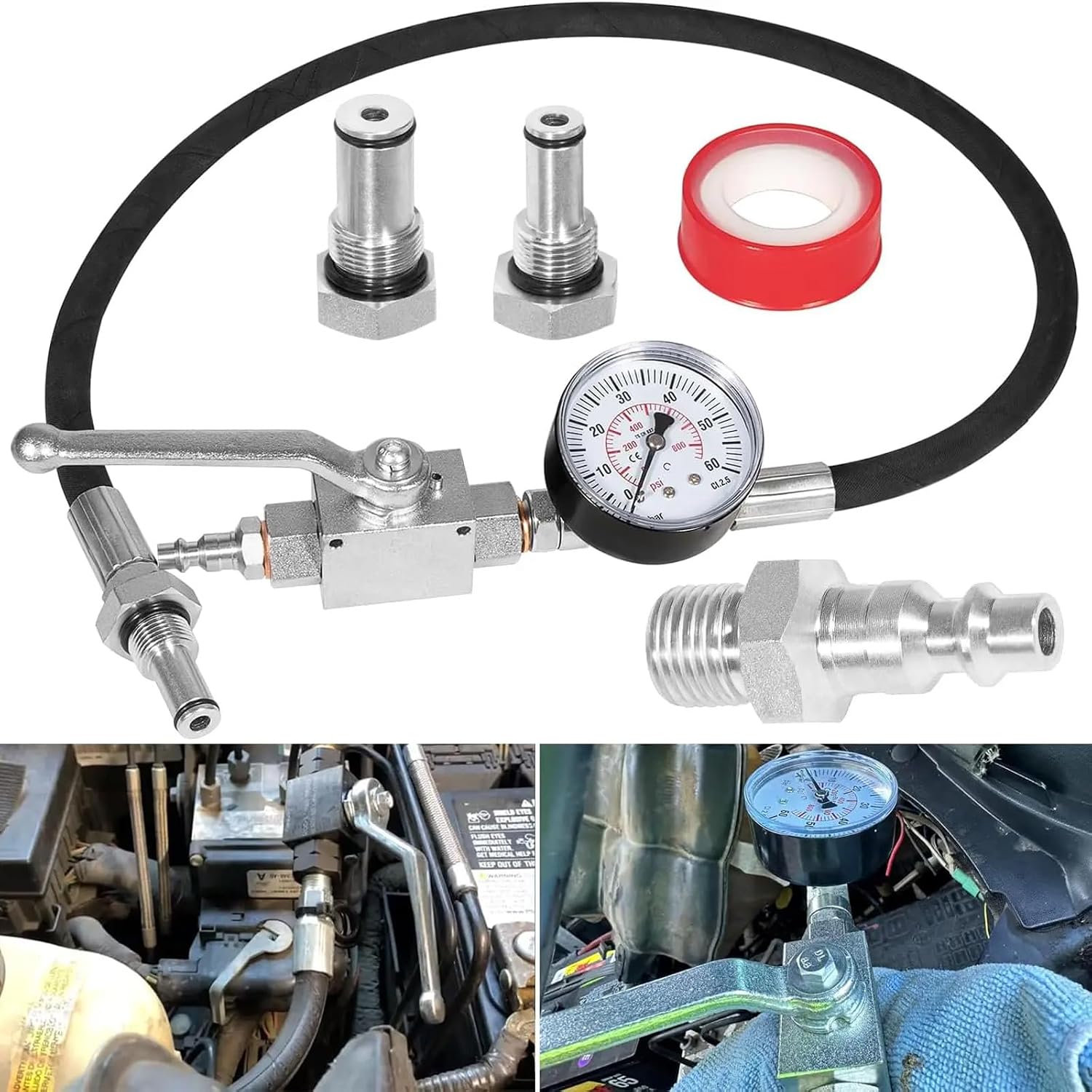 Aluminum Alloy IPR Air Testing Set High Pressure Oil Systems Inspection Tool for 6.0 7.3L Engines IPR Air Testing