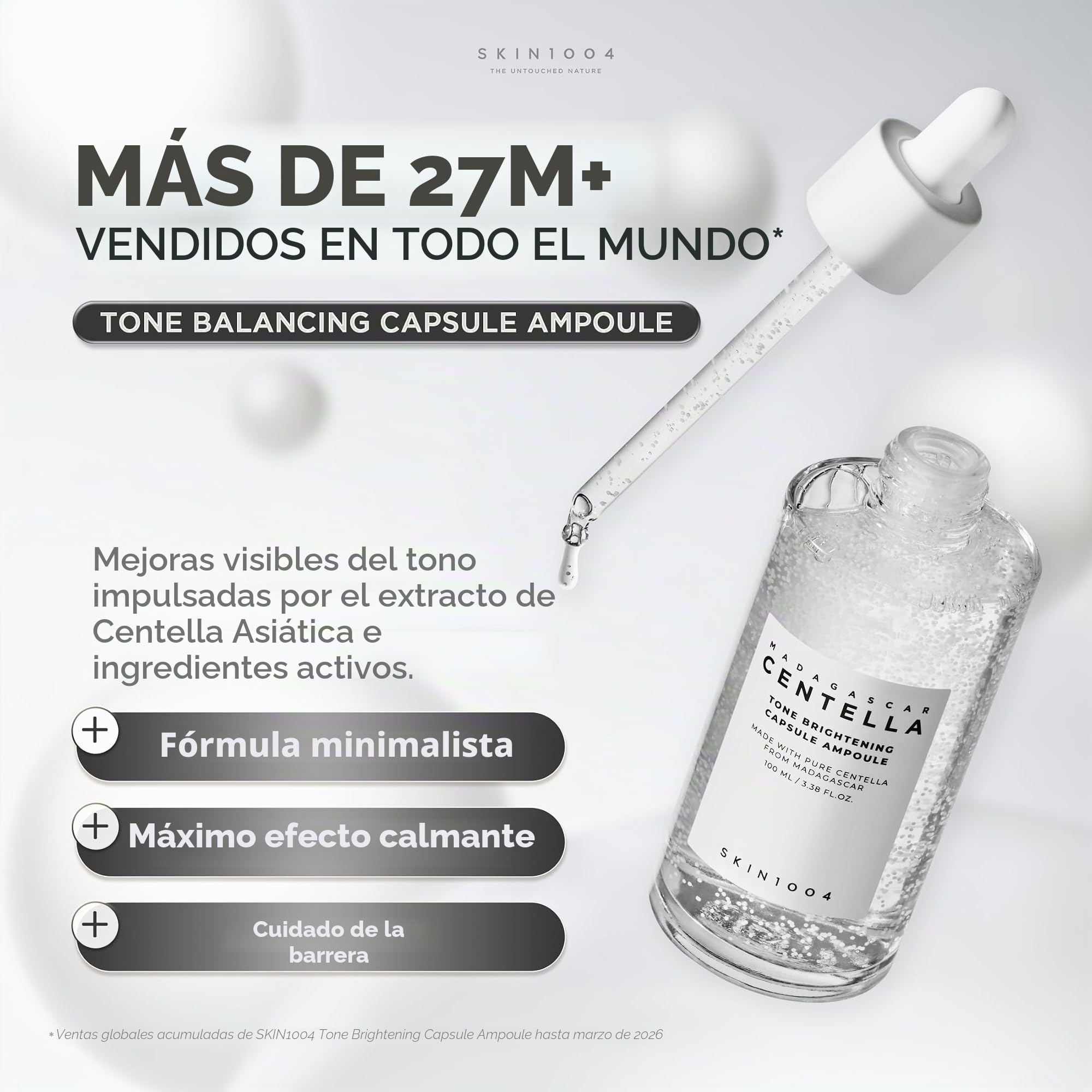 SKIN1004, Madagascar Centella - Cápsula para aclarar la arcilla, 100 ml