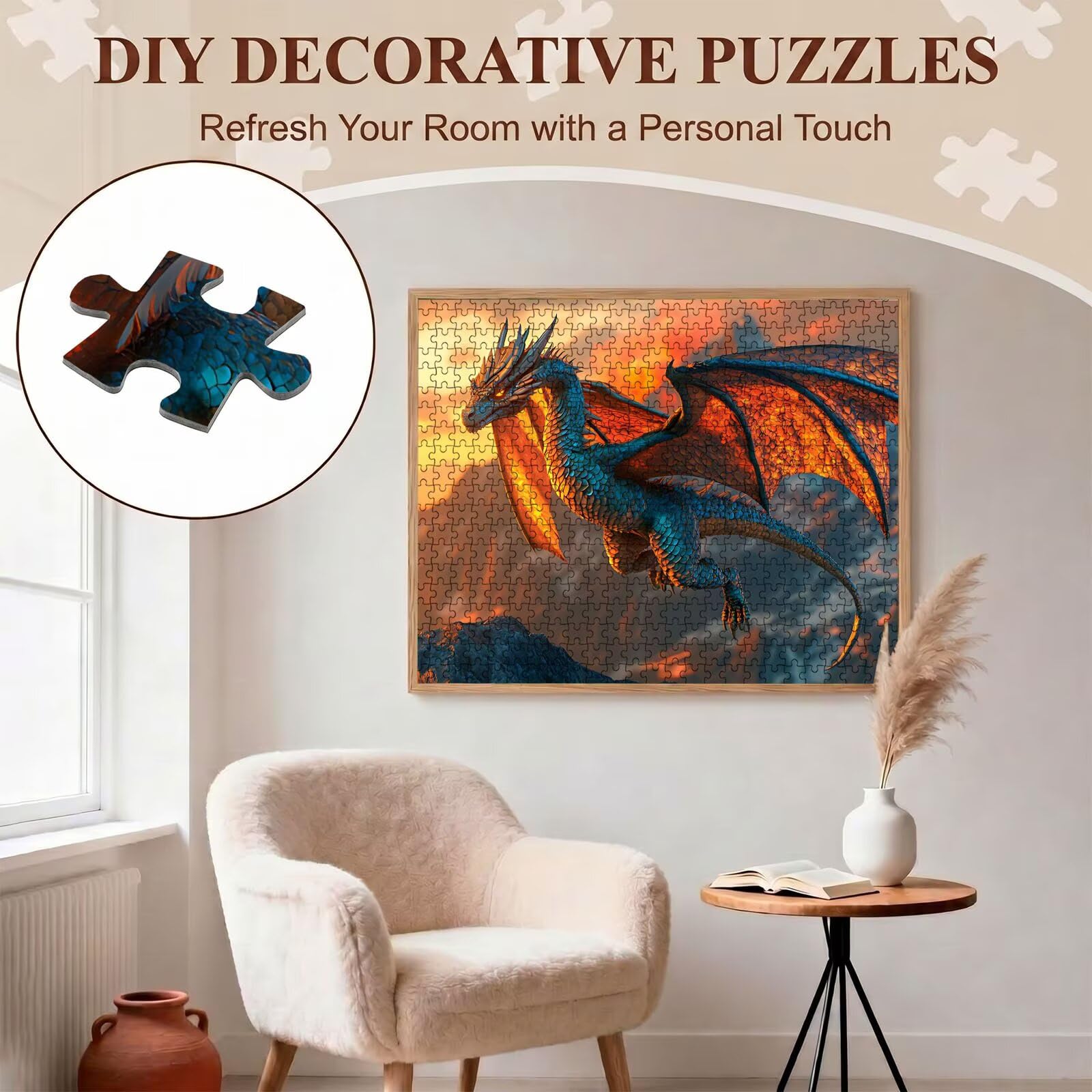 drago sogno-2 Puzzle 2000 Pezzi per Adulti, Puzzle in Legno - Collezione Classica con Poster Incluso - Sfida di Concentrazione e Passatempo Antistress, Gioco Educativo per Famiglia, 99 x 70 cm f0-631