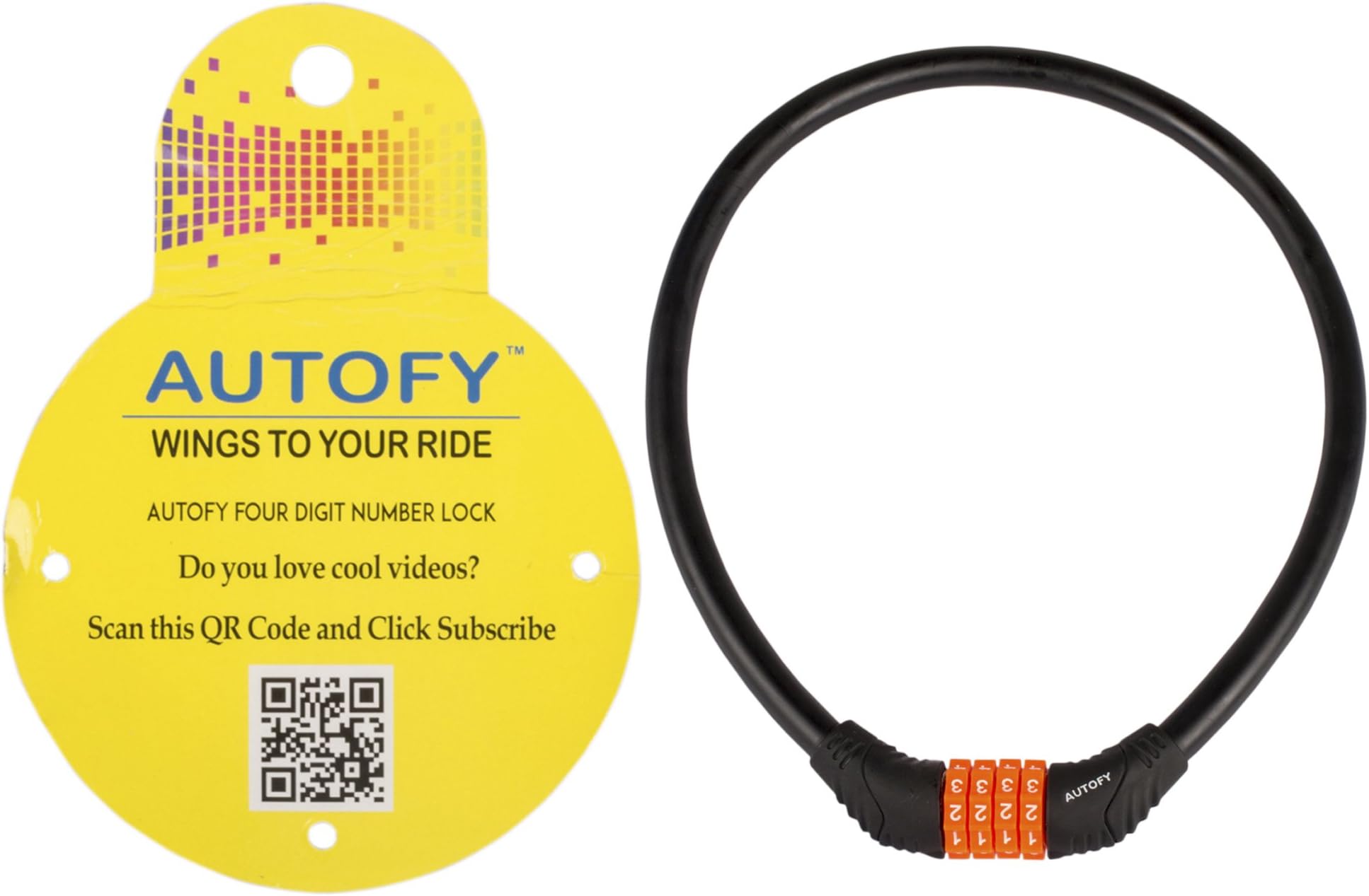Heavy Duty 4 Digit Number Lock Helmet Lock Multipurpose Lock Bike Lock Resettable Combination Lock (Black & Orange - Upgraded 2nd Gen)