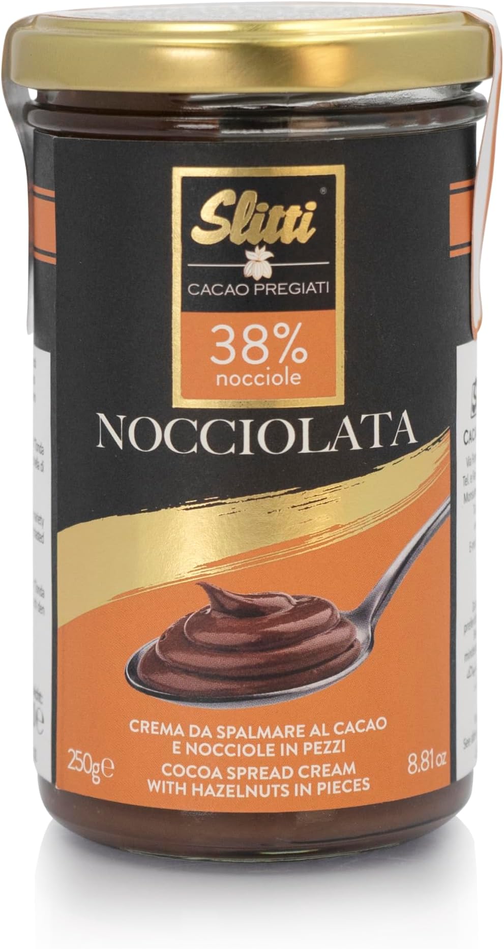 Nocciolata Crunchy Chocolate Hazelnut Spread by Slitti