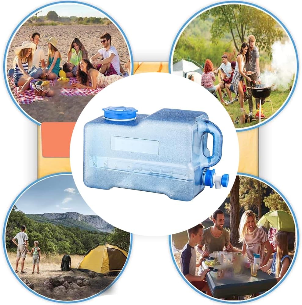 Orgone Water Storage Containers Camping Water Container Portable Water Tank with Faucet Camping Bucket (Q-5.3 Gallon)