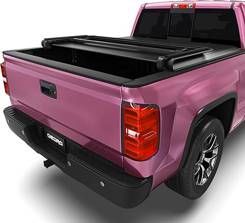 Miniatura 25 de OEDRO FRP Cubierta Tonneau Rígida de Triple Pliegue Compatible con Chevy Silverado 1500 y GMC Sierra 1500 2007-2013 Nuevo Estilo de Carrocería Cama