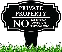 Vista 10 de Señal de No Solicitar para Casa, Señal de No Solicitar para Patio, 13"x13", Estacas Integradas Super Resistentes, Compuesto de Aluminio Libre