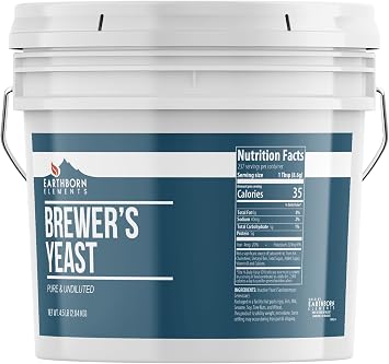 Earthborn Elements Brewers Yeast 1 جالون دلو ، خميرة نقية وغير مخففة وغير نشطة