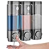 Shampoo and Conditioner Dispenser 3 Chamber No Drill,Shower Soap Pump Dispenser Wall Mounted,Body Wash Dispenser,Shower Gel Shampoo Holder for Bathroom Accessories, (Gun 3)
