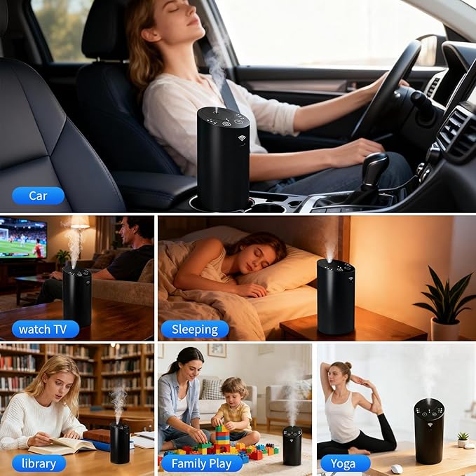 Difusor de Aromas Sin Agua HAONINYUE Portátil con Control Bluetooth miniatura 8