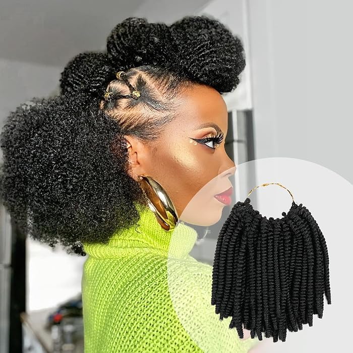 Buy 4 Packs 10 Inch AUTHENTIC Nubian Twist Braiding Hair Spring Twist