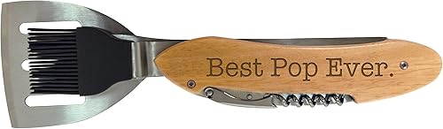Miniatura 7 de ThisWear Regalo único para el abuelo, la mejor parrilla de barbacoa Pop-Pop Ever, multiherramienta, espátula, accesorios para asar