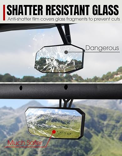 Miniatura 3 de A & UTV PRO Espejo retrovisor para Can Am Commander 2021-2026, espejos retrovisores centrales convexos para 2018-2026 Can Am Maverick Trail/Sport