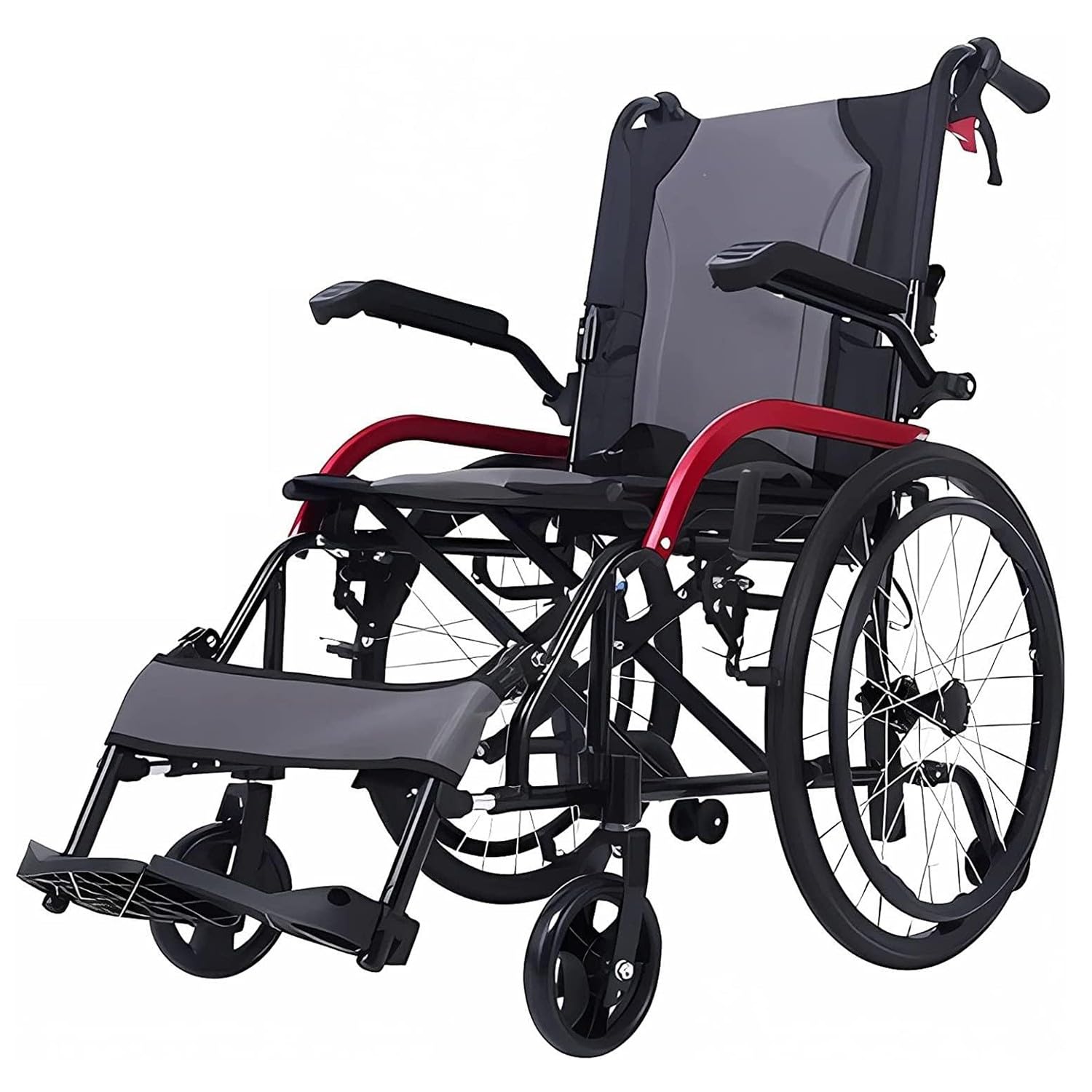 Silla De Ruedas Plegable Y Ligera De Aluminio, Silla De Ruedas Autopropulsada, Silla De Ruedas Ultraligera para Viajes, Ideal para El Hogar Y para Llevar De Viaje D