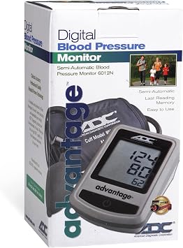 ADC Advantage 6012N Semi-Automatic Digital Blood Pressure Monitor with Storage Case, Adult BP Cuff, Navy