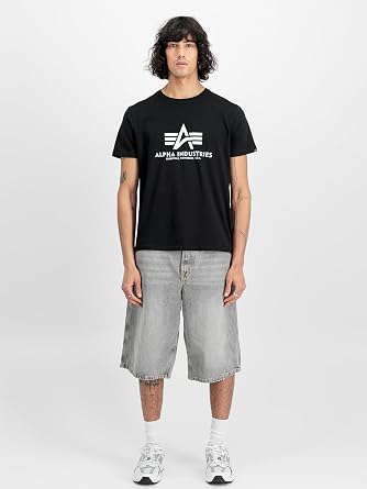 Alpha Industries Men's Basic Big Logo T-Shirt Pack of 2