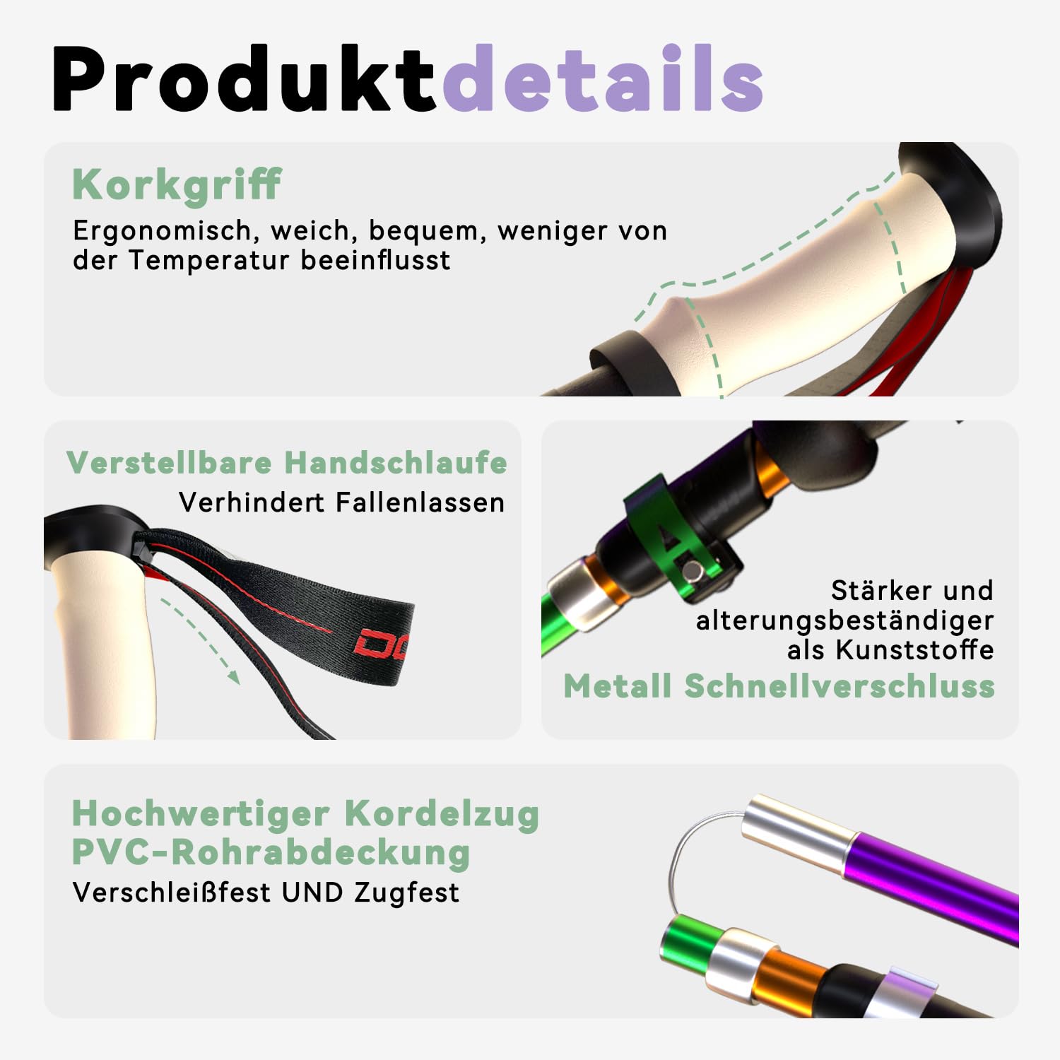 DOBESTS Kijki trekkingowe Nordic Walking kijki aluminiowe