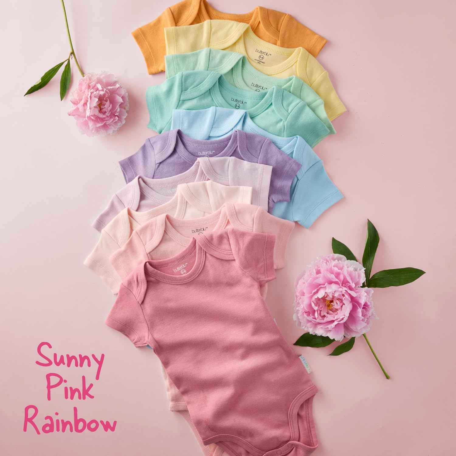 baby-girls Avery 10-pack Short Sleeve Bodysuits 100% Organic Cotton for Baby Boys & Girls - Image 4