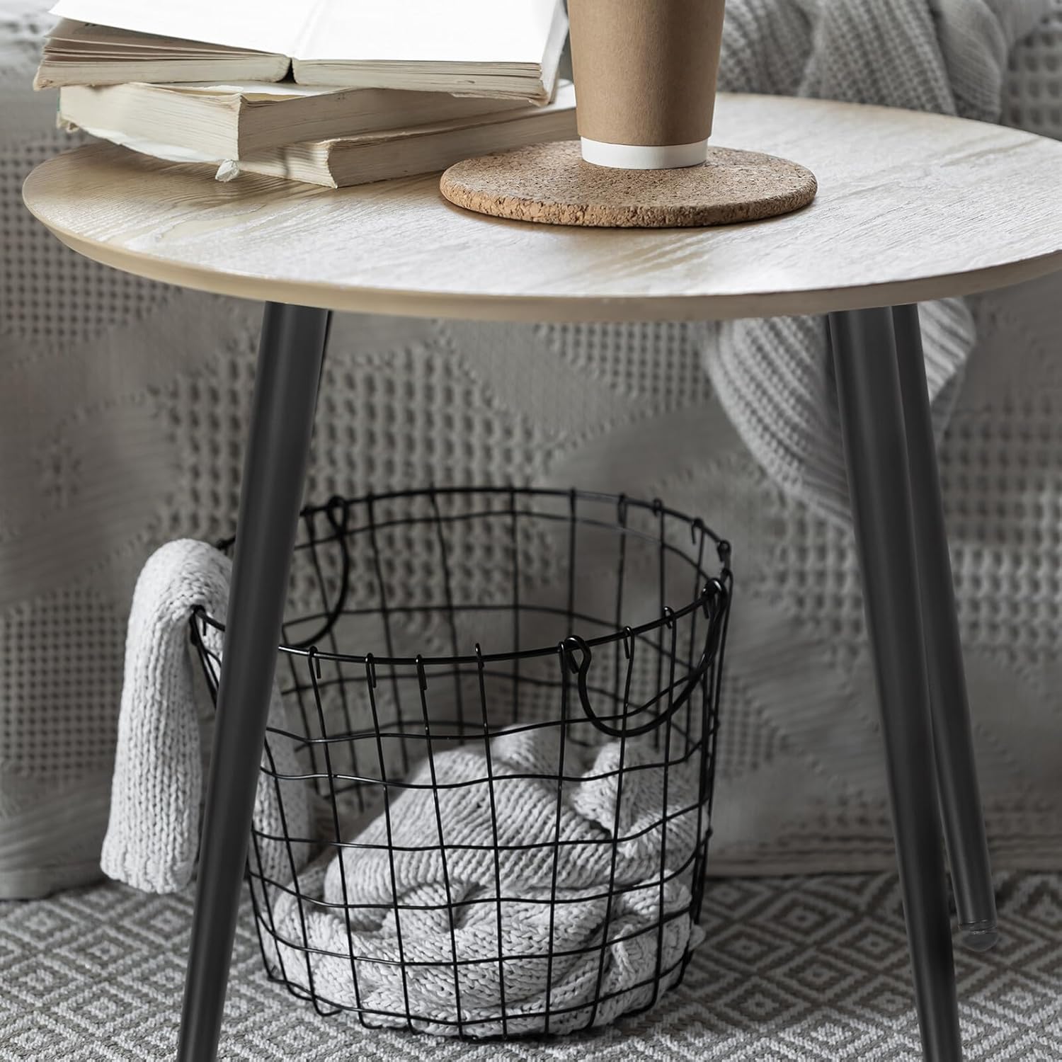 4pcs Heavy Duty Metal Furniture Legs with Tapered Round Tube Design, Chair Leg Extenders and Replacement Table Feet for Mid Century Modern Cabinets, Sofas, and Desks, Matte Black