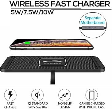 Quick Charging Mat Car Qi Quick Charger Non-Slip Pad Mobile Phone Holder Stand for Samsung