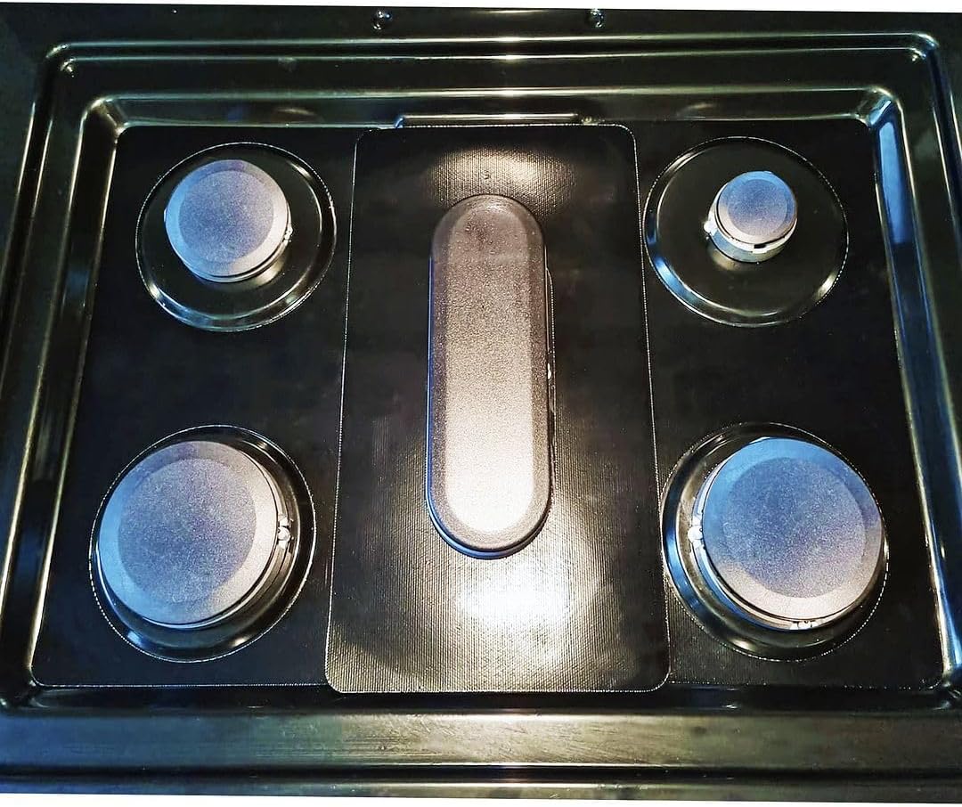Premium Plus Stove Protectors for KitchenAid Gas Range Model KFGG504KPS, Custom Cut, Easy to Clean Stove Liner, Made in the USA.