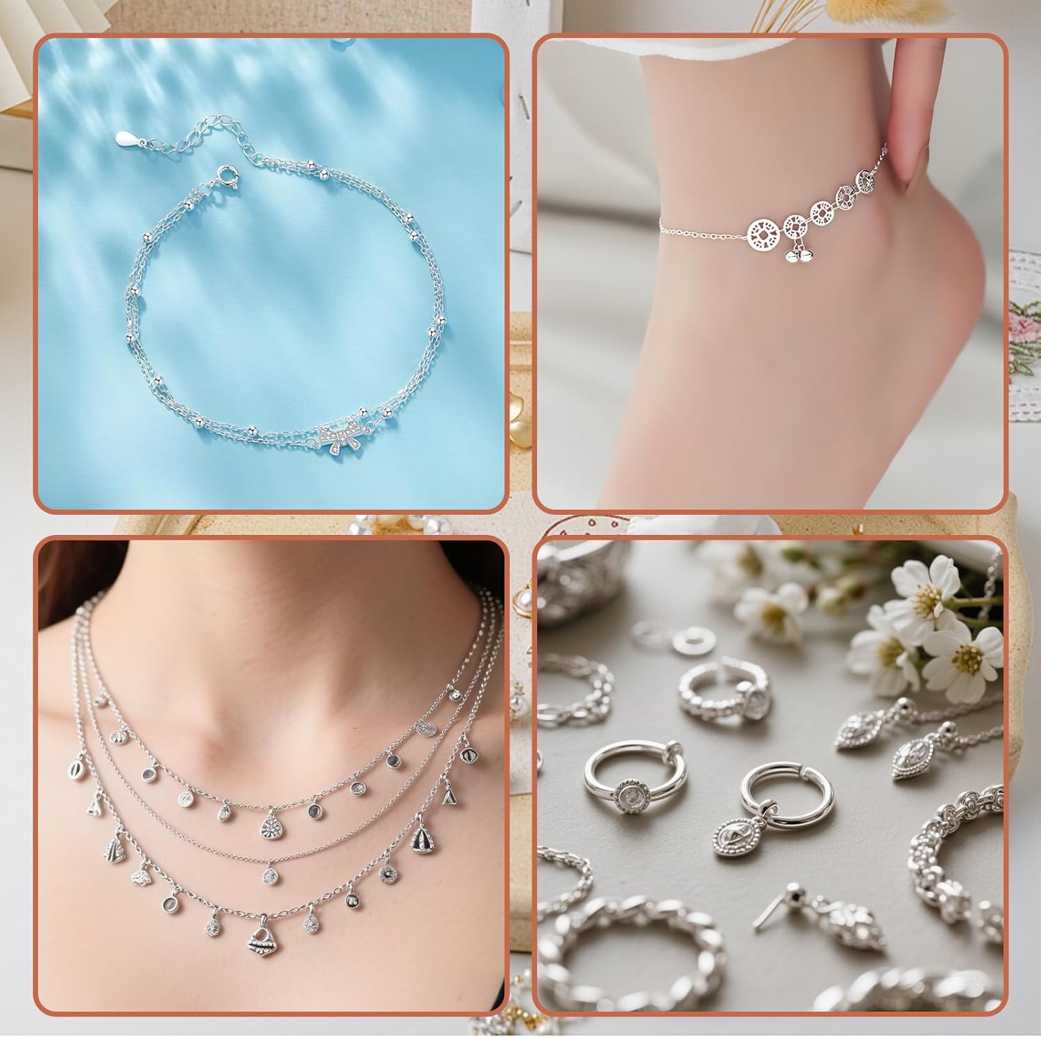 20Pcs 925 Sterling Silver Jump Rings, 6mm 5mm 4mm 3mm Small Necklace Jewelry Clasp Open Split Rings for Necklace Bracelet Earring Charm Connector, Jewelry Making Supplies (Silver) - Image 6