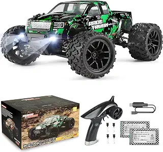 HBX ラジコンカー ラジコンカー オフロード 1/18 4WD RTR リモコンカー ラジコン オフロード 二つのスピードモード | 40km/h高速車 2.4GHz RCバギー オンロード オフロード レーシング ロッククローリング オールテレーン防水トラック 付属のバッテリー 愛好家や初心者へのギフトに最適です(グリーン)日本国内認証済み