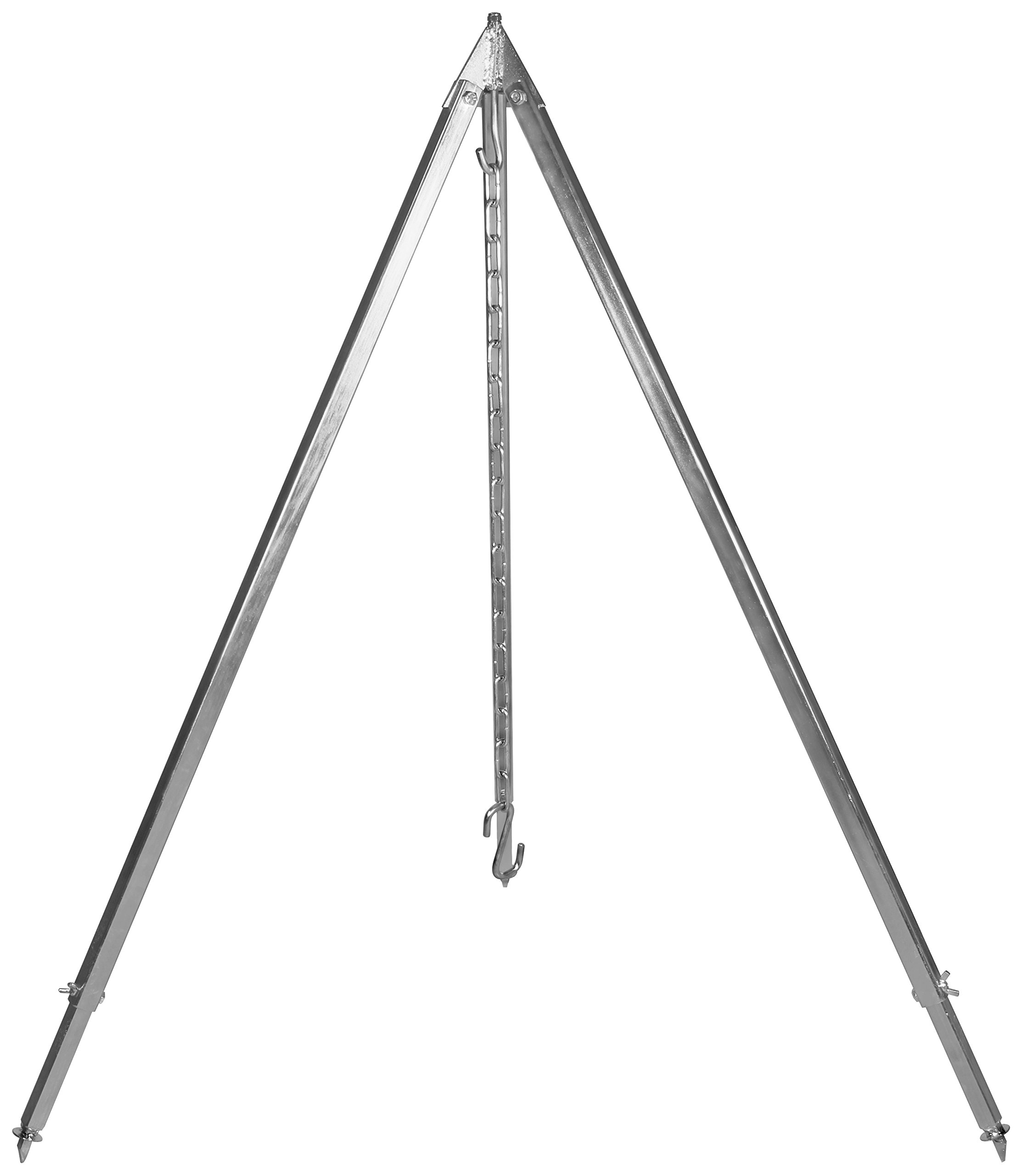 GRILLPLANET Gulaschkessel Dreibein 210 cm für Schwenkgrill, Kesselgulasch und Dutch Oven geeignet