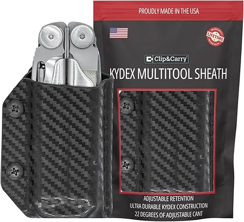 Clip & Carry Kydex - Funda multiherramienta para cuero Wave & Wave + Plus, fabricada en Estados Unidos, funda para múltiples herramientas, funda