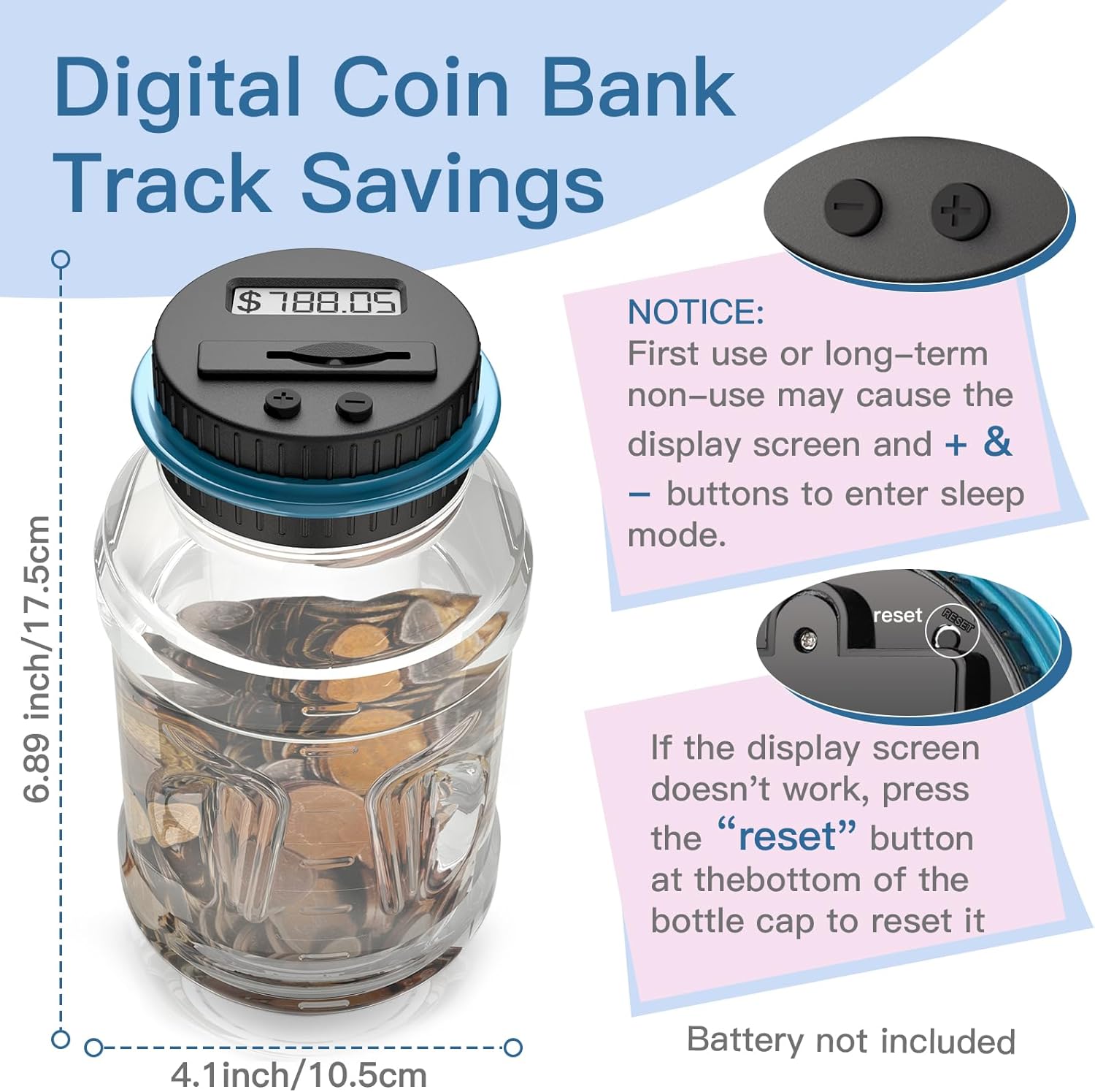 Lefree 貯金箱 カウントコインバンク デジタル貯金箱 男の子 子供用 貯金箱 子供向け