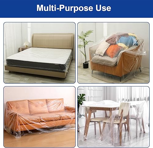 Miniatura 6 de TopSoon Mattress Storage Bag Mattress Disposal Bag Full/Twin Size 54-Inch by 87-Inch Clear